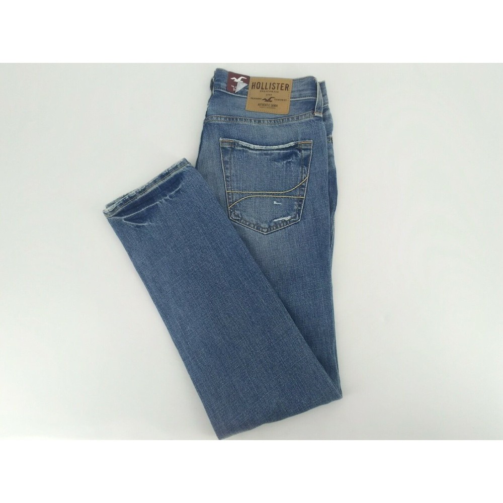 HOLLISTER JEANS MENS DESTRUCTION SKINNY SIZE 30X30 BUTTON FLY NEW WITH TAGS
